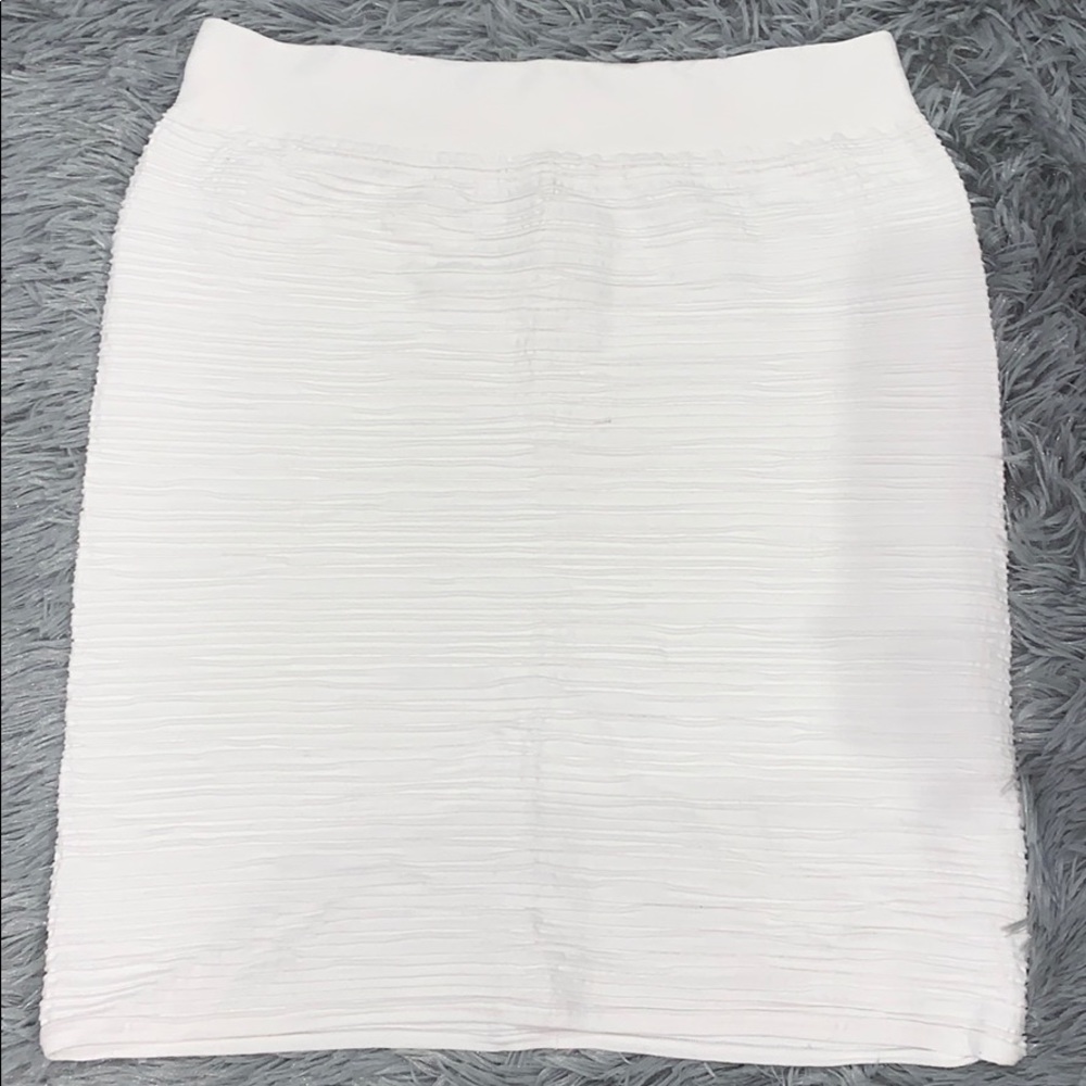 White mini skirt